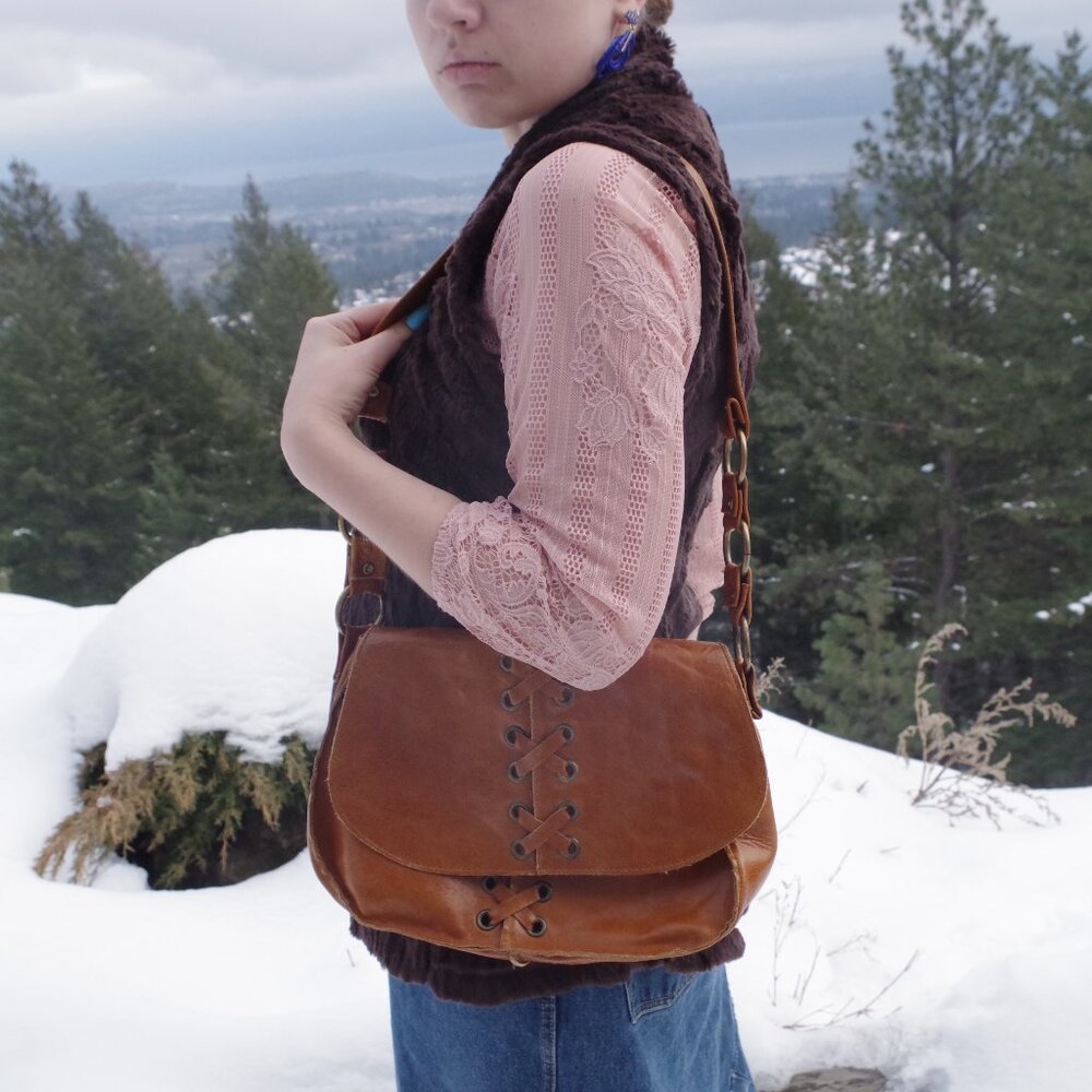 Brown Leather Vintage Bebe Made In  France Purse
